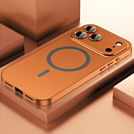 Alloy Aluminum Magnetic Case for iPhone 17 Pro Max, 16, 15, 14, 13, 12 Pro Max and iPhone Air 17 - Ultra-Thin Full Coverage Lens Protection