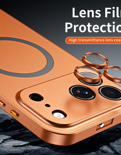 Load image into Gallery viewer, Alloy Aluminum Magnetic Case for iPhone 17 Pro Max, 16, 15, 14, 13, 12 Pro Max and iPhone Air 17 - Ultra-Thin Full Coverage Lens Protection
