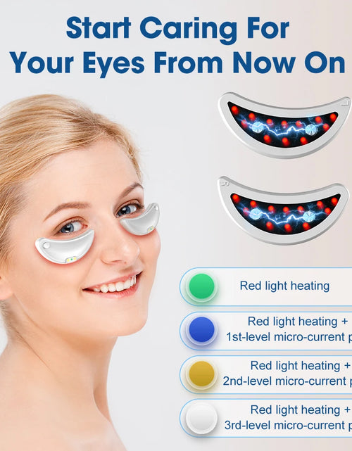 Load image into Gallery viewer, Micro-Current Pulse Eye Beauty Device for Women Home Use Red Light Heating Reduce Dark Circles Eye Bags Fine Lines Eye Care Tool
