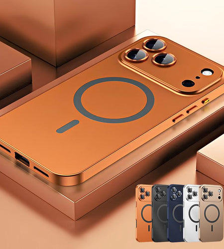 Alloy Aluminum Magnetic Case for iPhone 17 Pro Max, 16, 15, 14, 13, 12 Pro Max and iPhone Air 17 - Ultra-Thin Full Coverage Lens Protection
