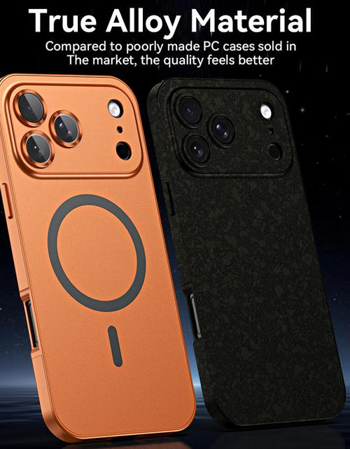 Load image into Gallery viewer, Alloy Aluminum Magnetic Case for iPhone 17 Pro Max, 16, 15, 14, 13, 12 Pro Max and iPhone Air 17 - Ultra-Thin Full Coverage Lens Protection
