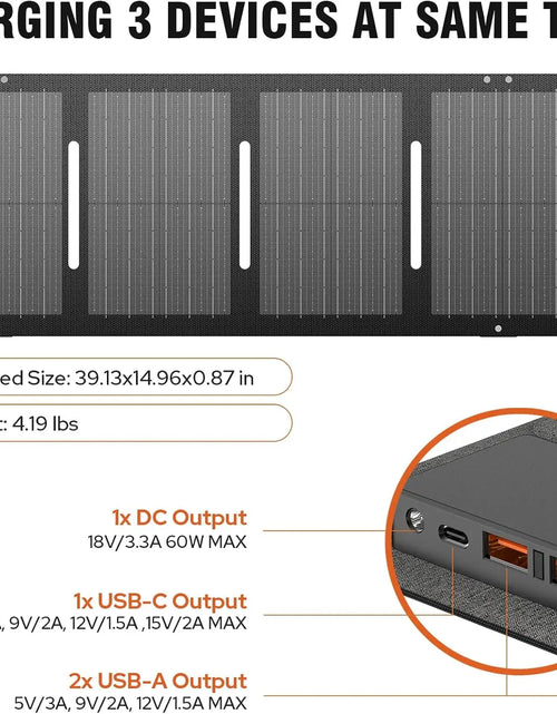 Load image into Gallery viewer, 300W Portable Solar Generator with 60W Foldable Solar Panel and 280Wh Pure Sine Wave Power Station
