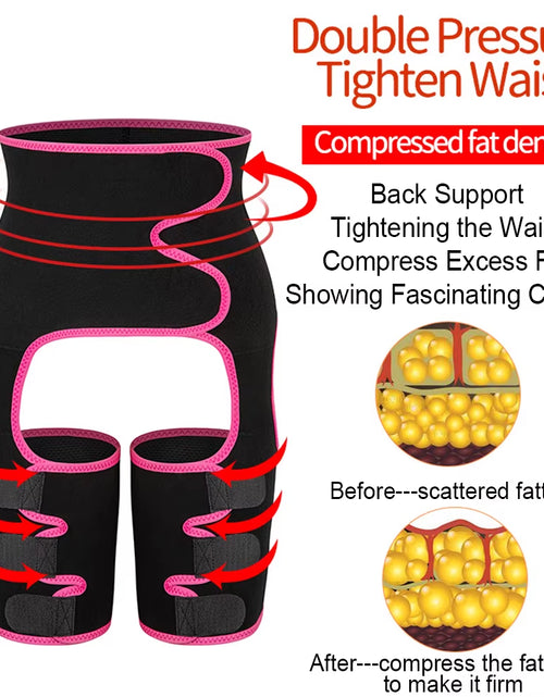 Load image into Gallery viewer, Body 3-In-1 Waist and Thigh Trimmer for Women Weight Loss Butt Lifter Waist Trainer Slimming Support Belt Hip Raise Shapewear
