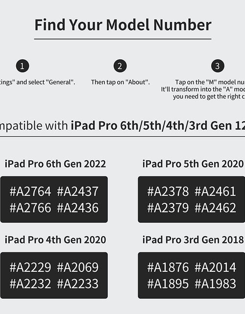 Load image into Gallery viewer, HOLIMET Ipad Pro 12.9 Case 2022 6Th/5Th/4Th/3Rd Generation Case 2021 2020 2018 with Pencil Holder Pocket Strap Folio Stand Cover Soft TPU Back Shockproof, Auto Sleep/Wake,Vegan Leather
