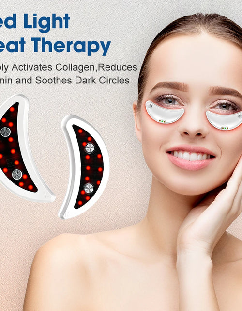 Load image into Gallery viewer, Micro-Current Pulse Eye Beauty Device for Women Home Use Red Light Heating Reduce Dark Circles Eye Bags Fine Lines Eye Care Tool
