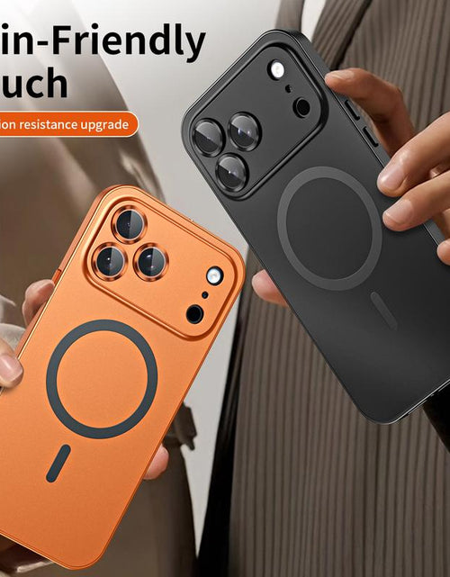 Load image into Gallery viewer, Alloy Aluminum Magnetic Case for iPhone 17 Pro Max, 16, 15, 14, 13, 12 Pro Max and iPhone Air 17 - Ultra-Thin Full Coverage Lens Protection
