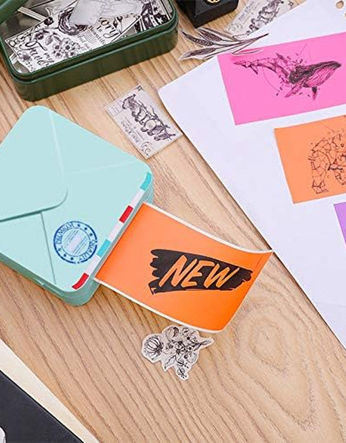Load image into Gallery viewer, M02S Pocket Printer- 300 Dpi HD Bluetooth Thermal Photo Printer Compatible with Ios and Android, Black and White Image for Photo Printing, Plan Journal, Organization, Art Creation, Gift, Cyan
