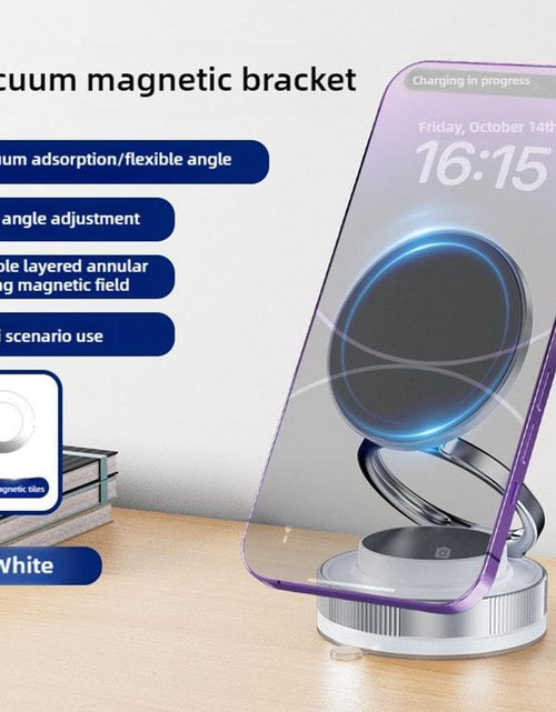 Load image into Gallery viewer, BAILIXIN 360° Adjustable Vacuum Magnetic Phone Mount - Portable and Foldable Stand for All Smartphones, Compatible with Any Car Model and Gym/Bathroom Mirrors
