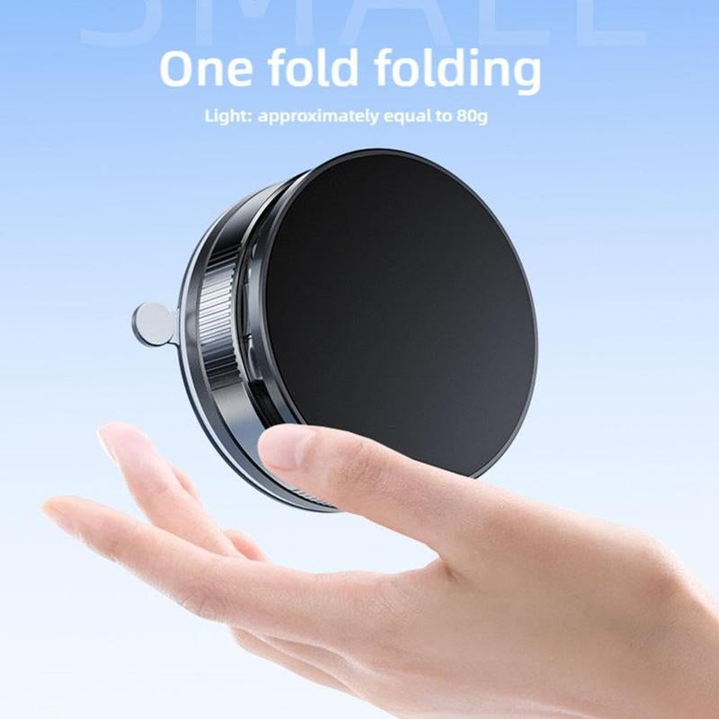 BAILIXIN 360° Adjustable Vacuum Magnetic Phone Mount - Portable and Foldable Stand for All Smartphones, Compatible with Any Car Model and Gym/Bathroom Mirrors