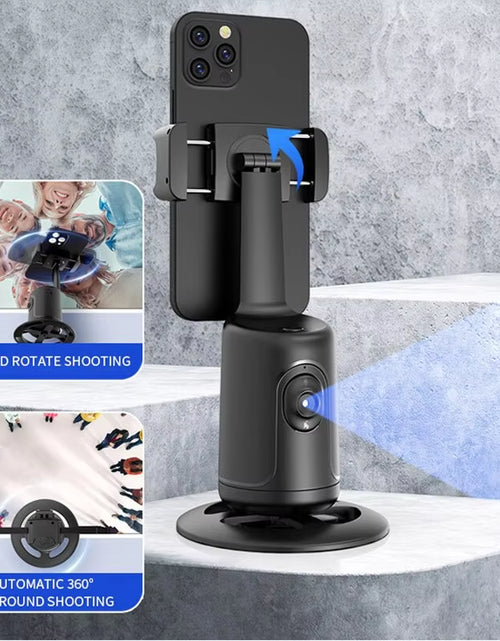 Load image into Gallery viewer, Auto Tracking Gimbal Stabilizer with AI Camera Recognition for Body and Face Tracking, 360° Rotation, Intelligent Follow, and Live Streaming Phone Mount
