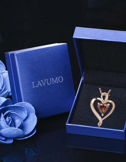 Load image into Gallery viewer, Heart Necklaces for Women 925 Sterling Silver Pendant Necklace Rose Gold White Gold/14K Gold Plated Love Necklace for Her Girlfriend Wife Valentines Day Birthday Women Jewelry Gifts 18&quot;+2&quot;
