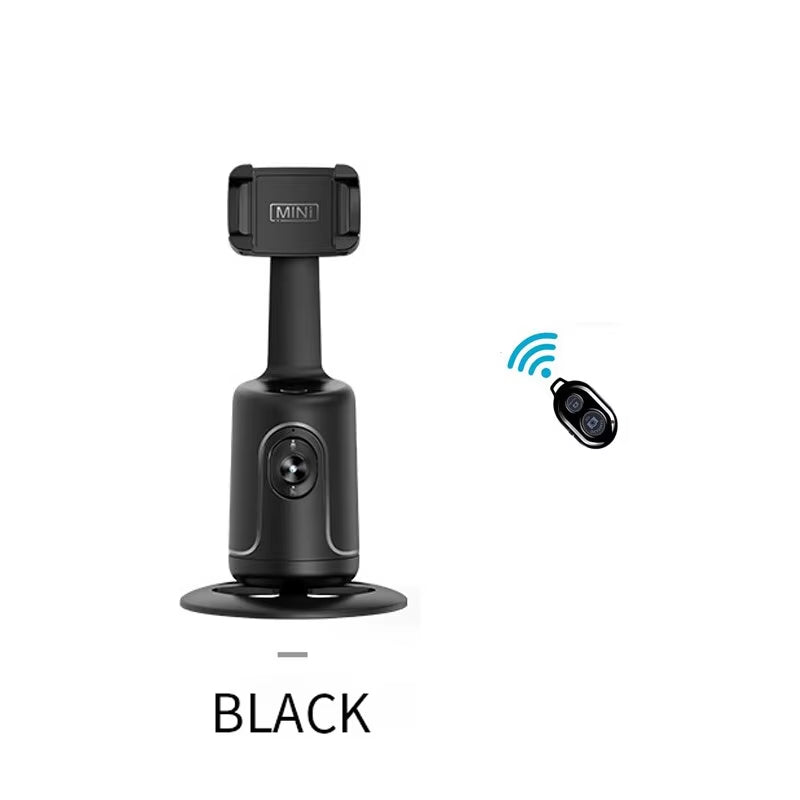 Auto Tracking Gimbal Stabilizer with AI Camera Recognition for Body and Face Tracking, 360° Rotation, Intelligent Follow, and Live Streaming Phone Mount