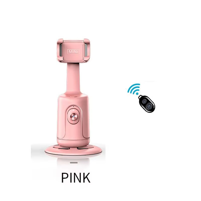 Auto Tracking Gimbal Stabilizer with AI Camera Recognition for Body and Face Tracking, 360° Rotation, Intelligent Follow, and Live Streaming Phone Mount