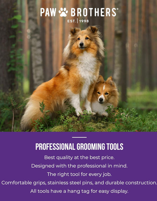 Load image into Gallery viewer, Paw Brothers Soft Pin Curved Slicker Brush for Dogs, Coated Tips, Maximum Coverage, Gentle on Skin, Large
