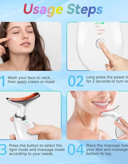 Load image into Gallery viewer, 7-In-1 Neck Face Massager, 7 Color Led Face Neck Massage for Skin Care at Home, Portable Facial Massager,Face Sculpting Tool,Multifunctional Vibration
