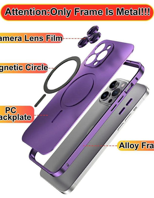 Load image into Gallery viewer, Alloy Aluminum Magnetic Case for iPhone 17 Pro Max, 16, 15, 14, 13, 12 Pro Max and iPhone Air 17 - Ultra-Thin Full Coverage Lens Protection
