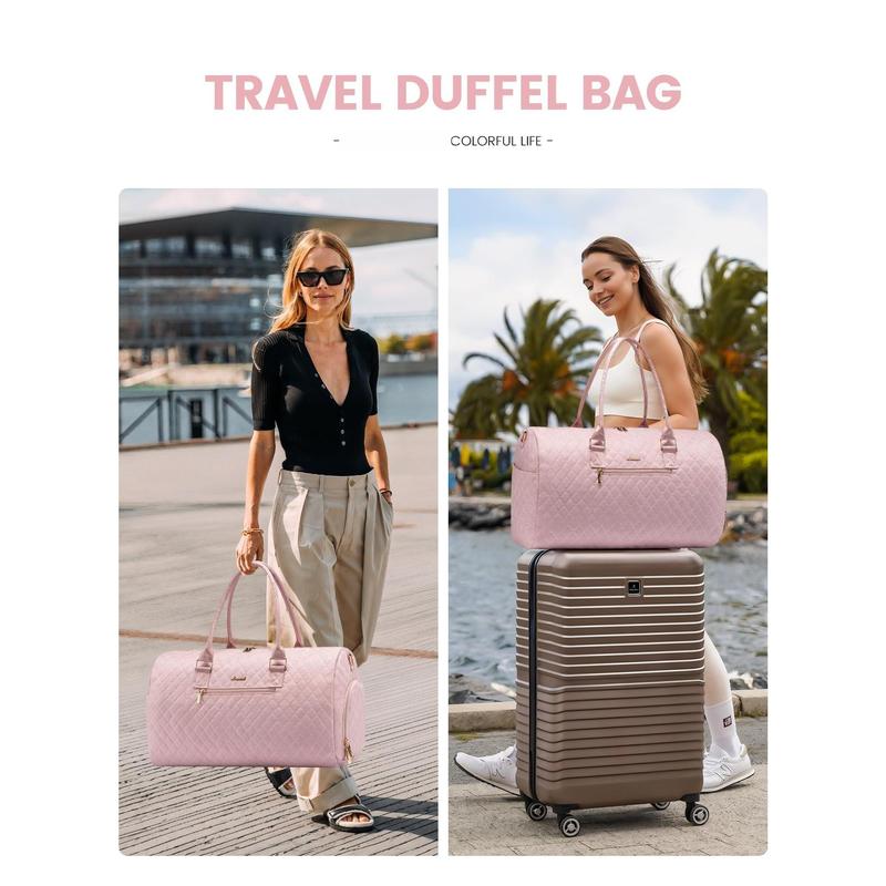 Women's Travel Duffle Bag with Toiletry Compartment, Overnight Shoe Storage, and Wet Pocket - Ideal for Gym, Weekend Getaways, and Labor & Delivery