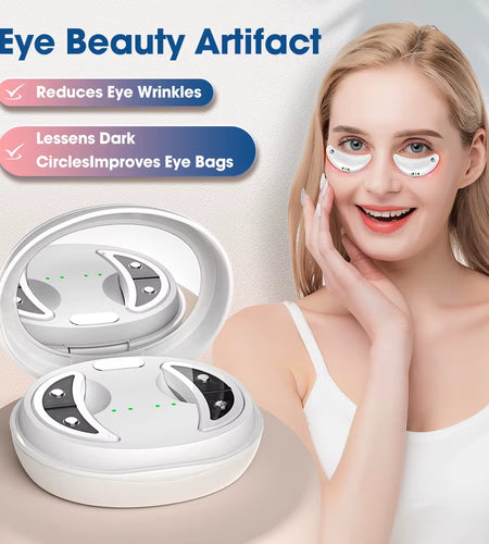 Micro-Current Pulse Eye Beauty Device for Women Home Use Red Light Heating Reduce Dark Circles Eye Bags Fine Lines Eye Care Tool