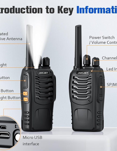 Load image into Gallery viewer, Long Range 100 Mile Walkie Talkie Two Way Radio Charge Headset Waterproof 4 PACK
