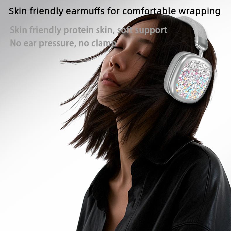 YANUQIA Wireless Over-Ear Headphones with Hi-Fi Stereo Sound and Noise Cancellation, Ideal for Travel, Work, Sports, and Gaming, Featuring Built-In Microphone and Extended Battery Life, Compatible with iPhone, Laptops, and iOS/Android Devices