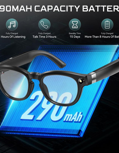 Load image into Gallery viewer, AI Smart Glasses with 1080P HD Camera, Real-Time AI Translation, and Open-Ear Bluetooth Speaker for Men and Women
