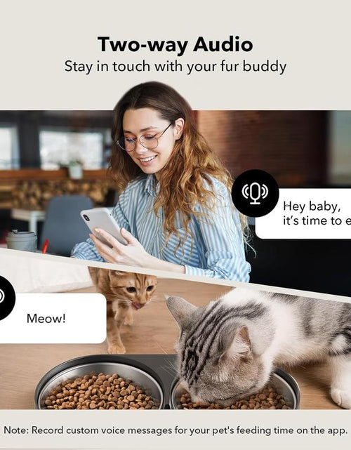 Load image into Gallery viewer, PETLIBRO Smart Automatic Cat Feeder with Camera for Dual Pet Use, 1080P HD Video and Night Vision, 5G WiFi Connectivity, Two-Way Audio, Low Food and Motion Alerts, Dual Tray Design, 5L Capacity, Black
