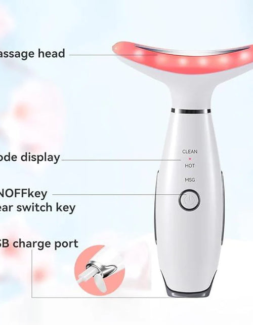 Load image into Gallery viewer, 7-In-1 Neck Face Massager, 7 Color Led Face Neck Massage for Skin Care at Home, Portable Facial Massager,Face Sculpting Tool,Multifunctional Vibration
