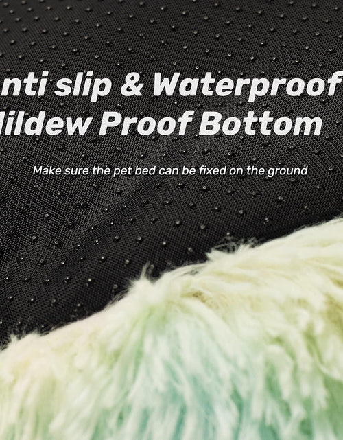 Load image into Gallery viewer, anti Anxiety round Fluffy Plush Faux Fur Warm Washable Dog Bed &amp; Cat Bed, Original Bed for Small Medium Large Pets,Used to Relieve Joints and Improve Sleep（20&quot;/24&quot;/27&#39;&#39;） (20&quot;, Rainbow)
