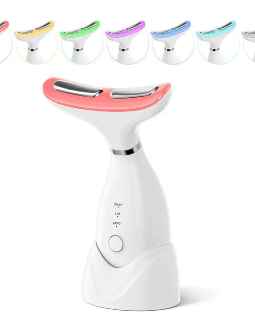 Load image into Gallery viewer, 7-In-1 Neck Face Massager, 7 Color Led Face Neck Massage for Skin Care at Home, Portable Facial Massager,Face Sculpting Tool,Multifunctional Vibration
