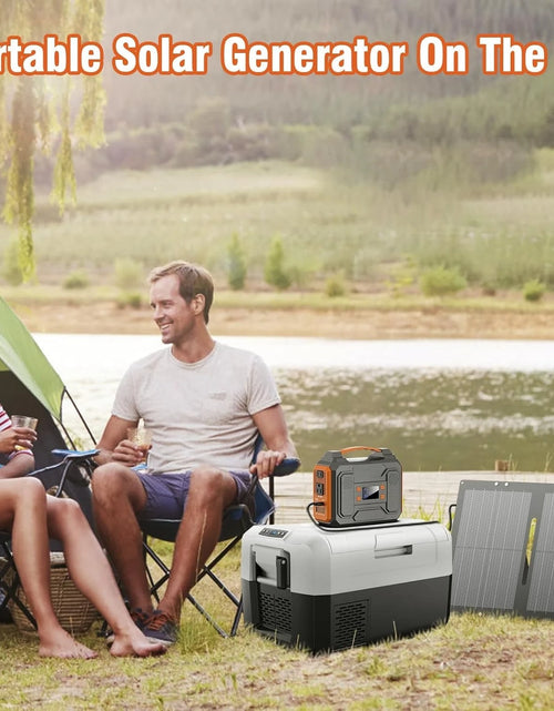 Load image into Gallery viewer, 300W Portable Solar Generator with 60W Foldable Solar Panel and 280Wh Pure Sine Wave Power Station
