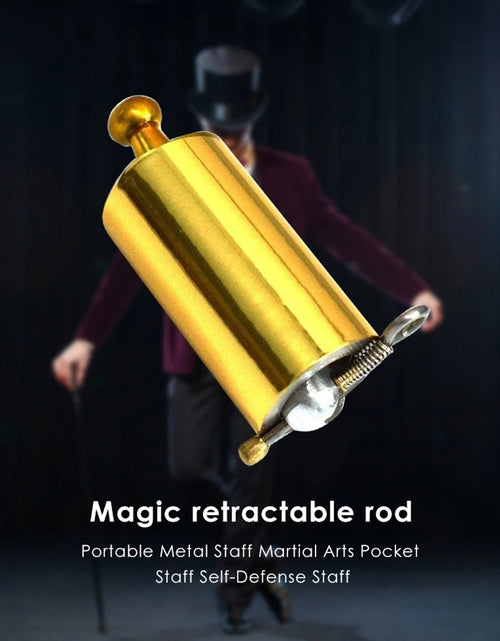 Load image into Gallery viewer, 150Cm Length Appearing Cane Portable Pocket Magic Staff Steel Magic Trick Wand Telescopic Sticks Professional Funny Trick Prop
