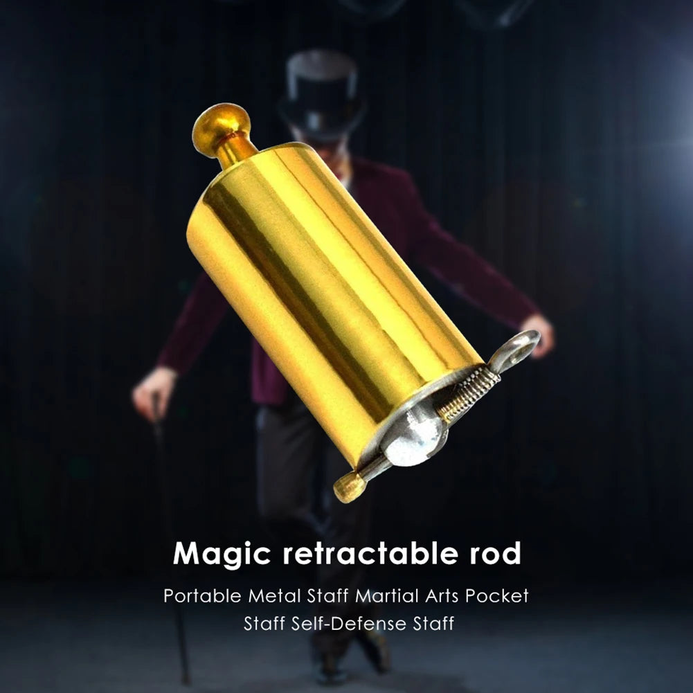 150Cm Length Appearing Cane Portable Pocket Magic Staff Steel Magic Trick Wand Telescopic Sticks Professional Funny Trick Prop