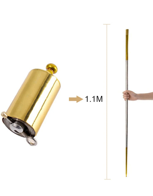Load image into Gallery viewer, 150Cm Length Appearing Cane Portable Pocket Magic Staff Steel Magic Trick Wand Telescopic Sticks Professional Funny Trick Prop
