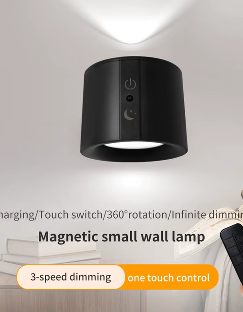 Load image into Gallery viewer, LED Wall Sconces Light Touch Control Double Head Wall Lamp 360 Rotatable 3Colors Wall Lights Wireless Night Lights for Bedroom
