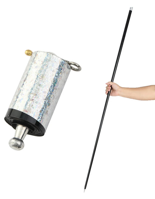 Load image into Gallery viewer, 150Cm Length Appearing Cane Portable Pocket Magic Staff Steel Magic Trick Wand Telescopic Sticks Professional Funny Trick Prop
