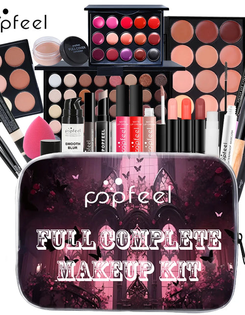 Load image into Gallery viewer, Comprehensive Makeup Set for Women and Girls, Featuring Eyeshadows, Lipsticks, Eyeliner, and Face Essentials for Effortless Glamour.
