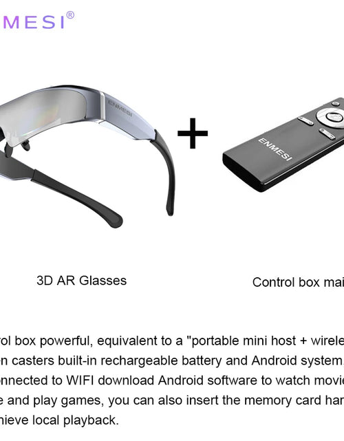 Load image into Gallery viewer, V20 HDMI-Compatible AR Glasses with Dual FHD Micro-OLED Display, 1920x1080 Resolution, and 0-500° Myopic Adjustment
