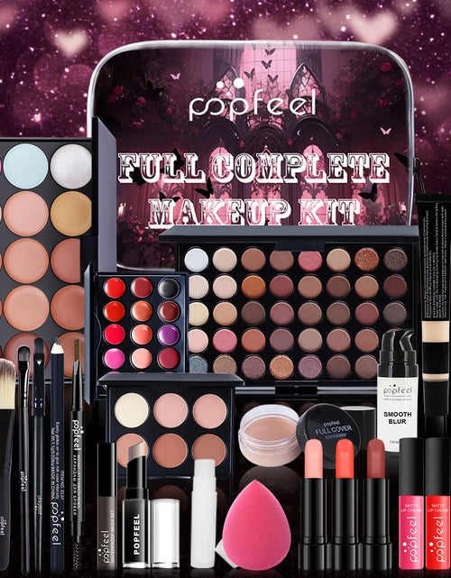 Load image into Gallery viewer, Comprehensive Makeup Set for Women and Girls, Featuring Eyeshadows, Lipsticks, Eyeliner, and Face Essentials for Effortless Glamour.
