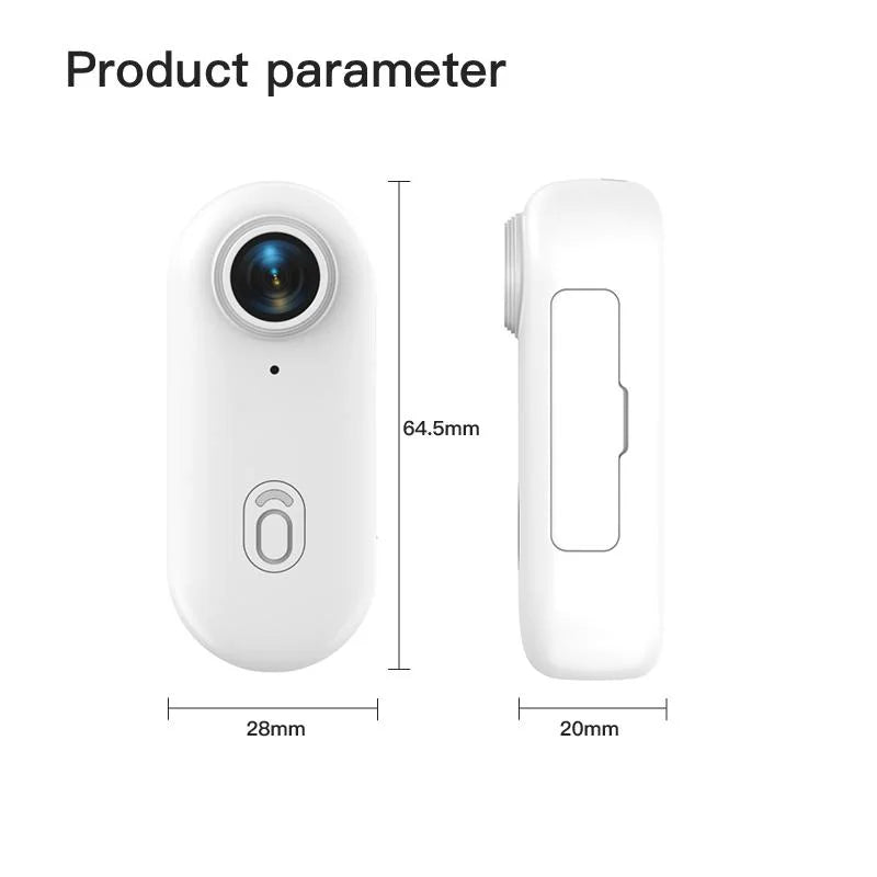 Pocket 4K Mini Camera Magnetic Wearable Cam with Waterproof Shell Wifi Bike Camera Friendly for Casual Cycling Vlog Home Use
