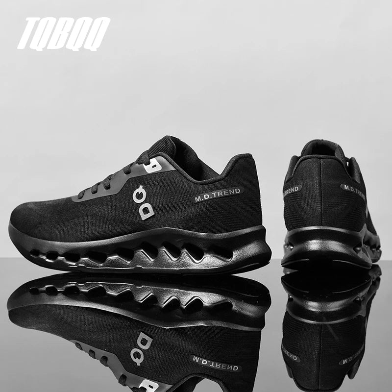 Men's Cushioned Running Shoes with Energy Return, Breathable Knit, Arch Support, and Shock Absorption - Women's Casual Marathon Sneakers