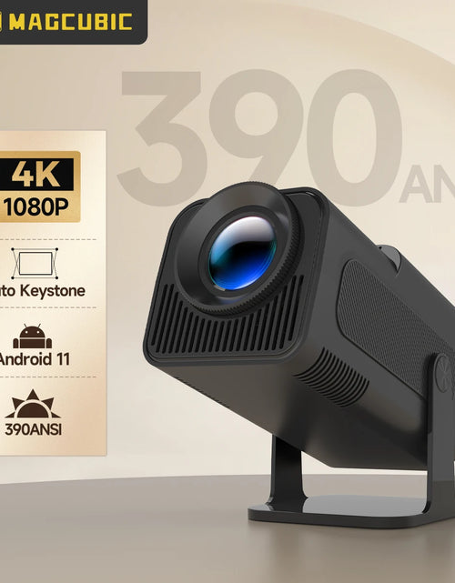 Load image into Gallery viewer, HY320 4K HD Projector with Android 11, WiFi 6, Allwinner H713, 390 ANSI Lumens, Bluetooth 5.0, 1920x1080P, Upgraded Portable Outdoor Model
