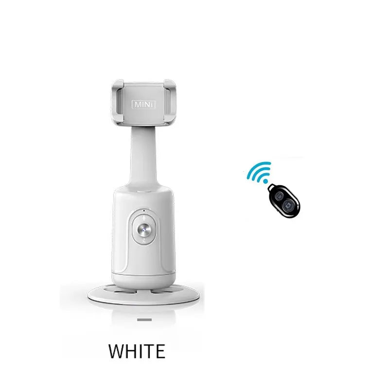 Auto Tracking Gimbal Stabilizer with AI Camera Recognition for Body and Face Tracking, 360° Rotation, Intelligent Follow, and Live Streaming Phone Mount