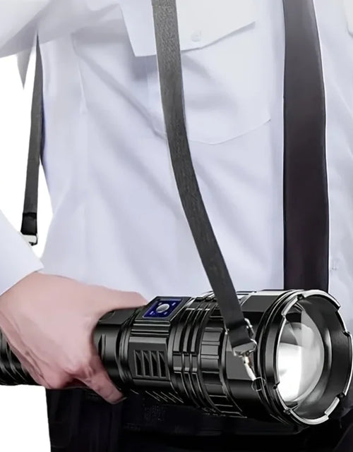 Load image into Gallery viewer, 1000W Rechargeable Emergency Spotlight with 9km Range and 990,000,000 Lumens - High-Performance Tactical LED Flashlight with 15,000mAh Battery
