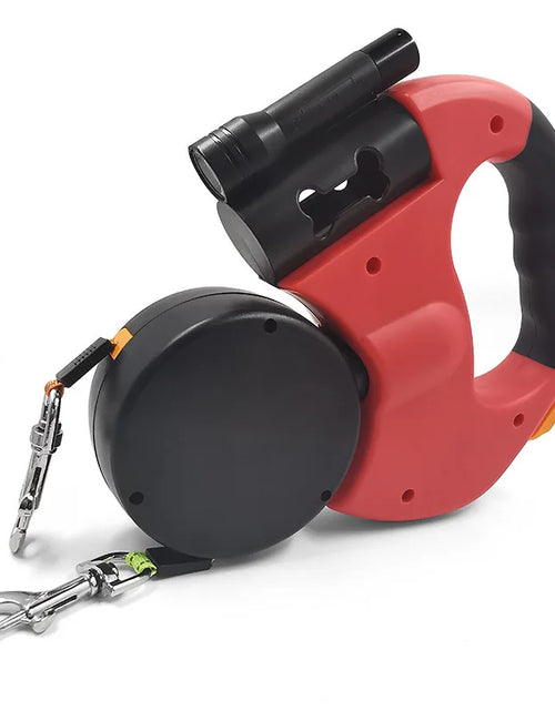 Load image into Gallery viewer, Premium 3M Retractable Double Dog Leash for Small Dogs Reflective 360 Swivel No Tangle Walking Pet Lead with LED Lights
