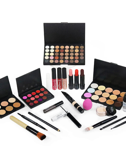 Load image into Gallery viewer, Comprehensive Makeup Set for Women and Girls, Featuring Eyeshadows, Lipsticks, Eyeliner, and Face Essentials for Effortless Glamour.
