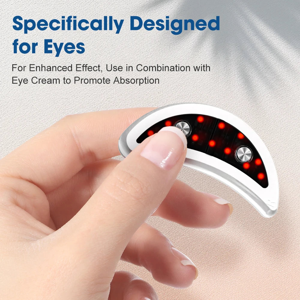 Micro-Current Pulse Eye Beauty Device for Women Home Use Red Light Heating Reduce Dark Circles Eye Bags Fine Lines Eye Care Tool