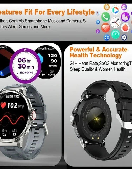 Load image into Gallery viewer, 1.85&quot; Ultra HD Smartwatch GPS Bluetooth Call Health Monitoring Watch Gym Gift
