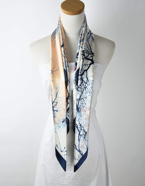 Load image into Gallery viewer, 35 X 35 Women Square Silk like Hair Scarf Head Sleeping Wrap Satin Headscarf
