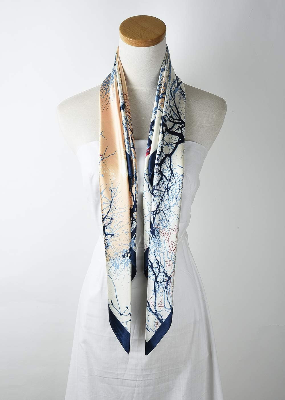 35 X 35 Women Square Silk like Hair Scarf Head Sleeping Wrap Satin Headscarf