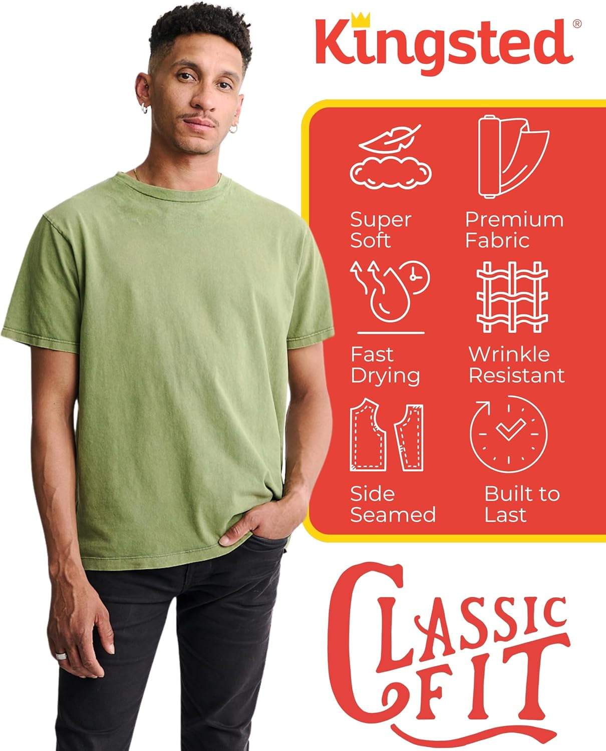 T-Shirts for Men Pack - Royally Comfortable - Soft & Fresh Premium Fabric - Well-Crafted Classic Tee